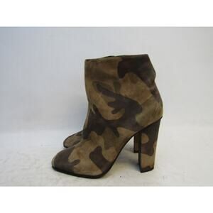 Vero Cuoio Womens Size 40 EUR Brown Camo Suede Zip Ankle Fashion Boots Bootie